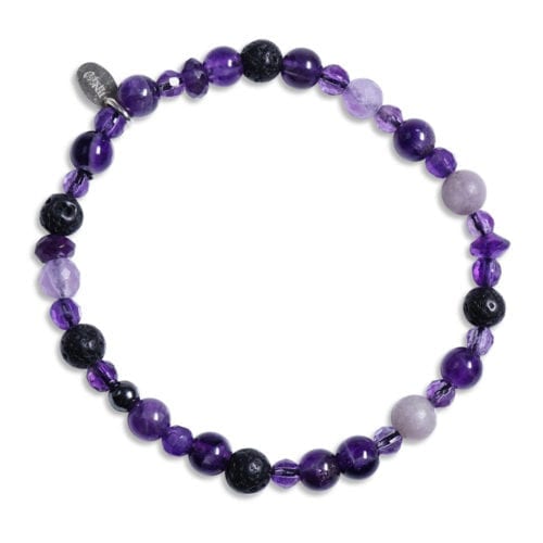 PURPLE, CONNECT TO ANGELS<br />- armbånd ametyst