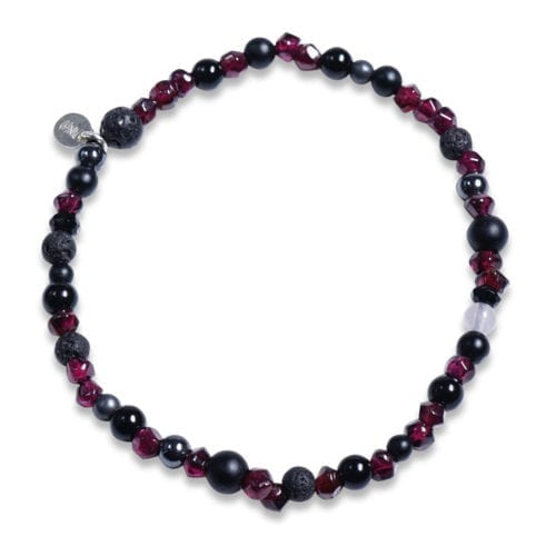 RED, LOVELY BALANCED STRENGTH<br />- armbånd granat
